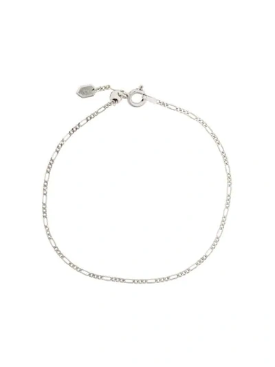 Maria Black White Rhodium-plated Katie Chain Bracelet In Silver