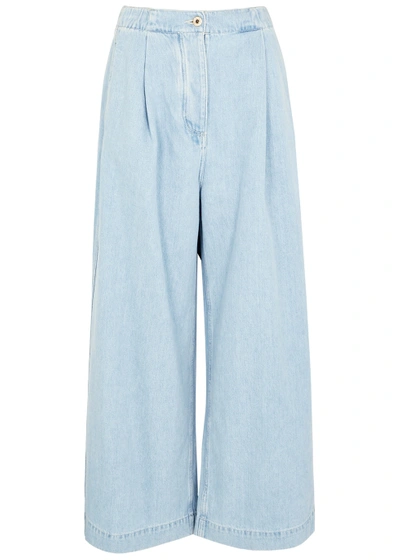 Loewe Drawstring Cropped Trousers In Blue