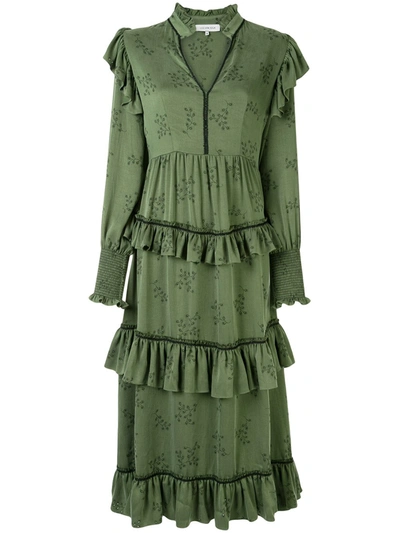 Lug Von Siga Edith Tiered Dress In Green