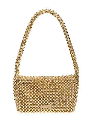 metallic beaded shoulder bag