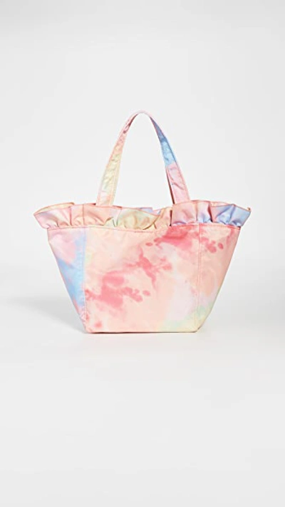 Loeffler Randall Claire Nylon Leopard Tote In Tie Dye