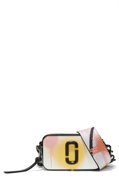 Marc Jacobs The Snapshot Painted Saffiano Leather Camera Bag In White Multi