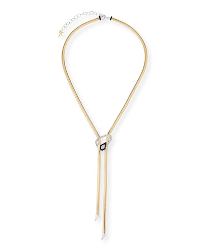 Nikos Koulis Feelings Black Enamel Diamond Double-lariat Necklace