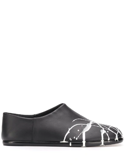 Maison Margiela Leather Tabi Babouche Loafers In 黑色