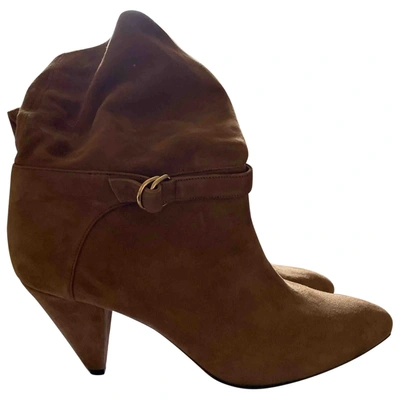 Pre-owned Tila March Ankle Boots In Camel