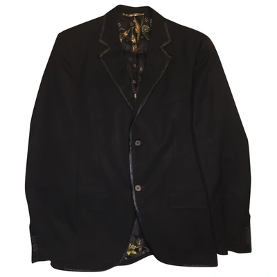 Pre-owned Dolce & Gabbana Wool Waistcoat In Black