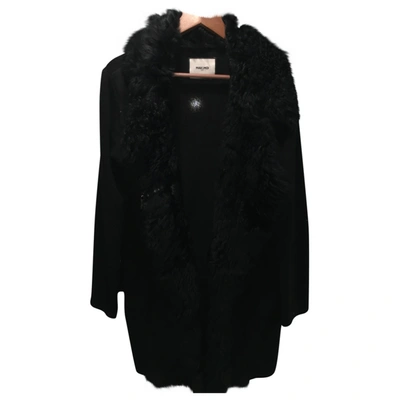 Pre-owned Max & Moi Cashmere Cardi Coat In Black