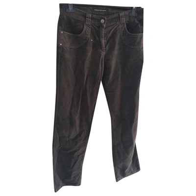 Pre-owned Sergio Tacchini Velvet Straight Pants In Anthracite