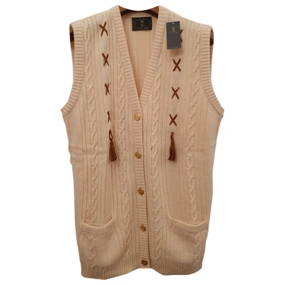 Pre-owned Valentino Wool Cardigan In Beige