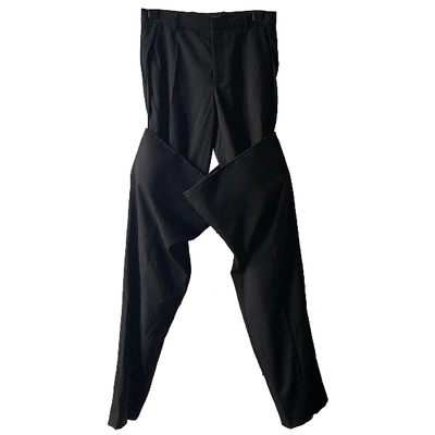 Pre-owned Y/project Black Wool Trousers