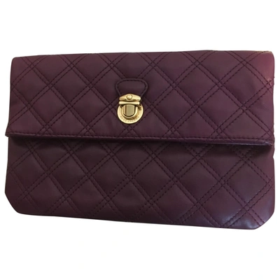 Pre-owned Marc Jacobs Single Leather Clutch Bag In Purple