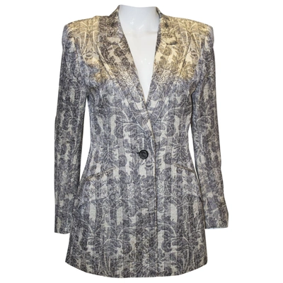 Pre-owned Escada Silk Blazer In Silver