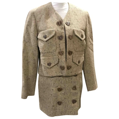 Pre-owned Moschino Cheap And Chic Wool Jacket In Beige