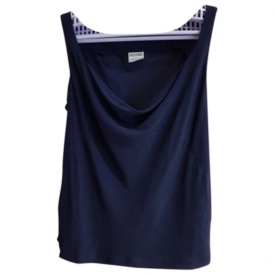 Pre-owned Moschino Silk Camisole In Blue