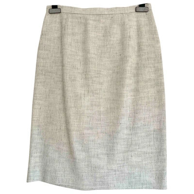 Pre-owned Jil Sander Mini Skirt In Ecru