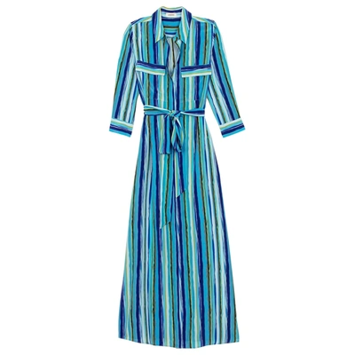 Pre-owned L Agence Blue Silk Dress