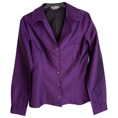 Pre-owned Celine Silk Shirt In Purple