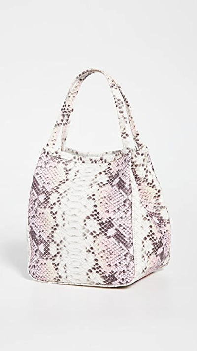 Oliveve Harper Top Handle Bag In Pink Snake