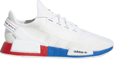 Pre-owned Adidas Originals  Nmd R1 White Red Blue In Cloud White/crystal White/lush Red