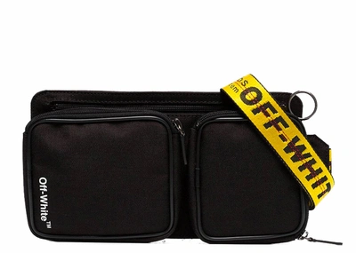 Pre-owned Off-white  Hip Bag Cordura Logo Print Black Yellow