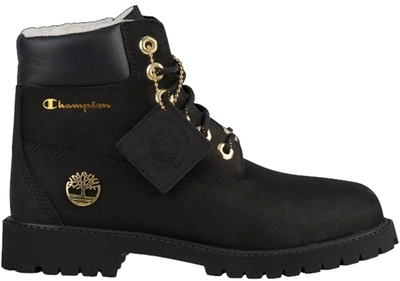 Pre-owned Timberland 6" Shearling Boot Champion Black (gs)