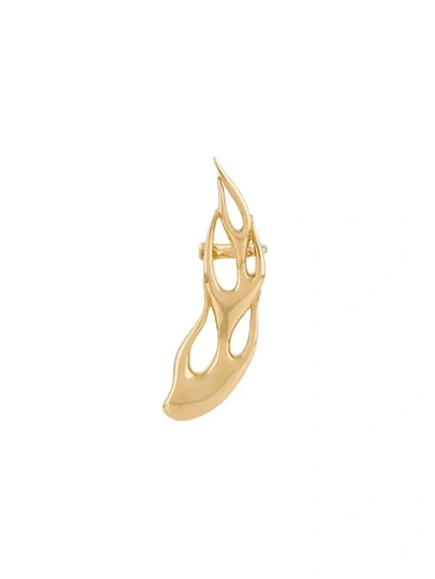 Ambush Flame Sculpted Earring In Gold