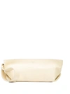 Khaite Jeanne Small Leather Clutch In White