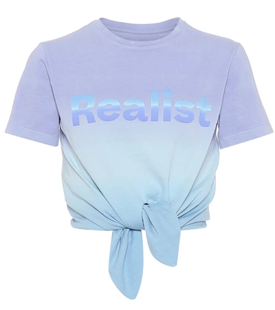 Rabanne Blue Tie-dye 'realist' T-shirt