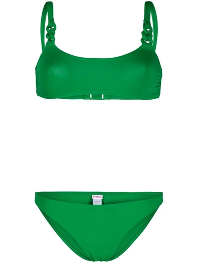 Eres Gourmette Breloque Braided Bikini Top In Green