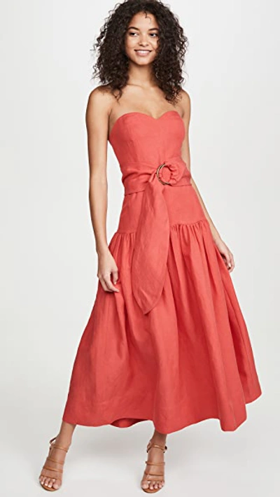 Mara Hoffman Net Sustain Augustina Strapless Belted Tencel And