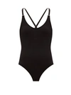 Atm Anthony Thomas Melillo Women's Micro Modal Crossback Bodysuit In Black