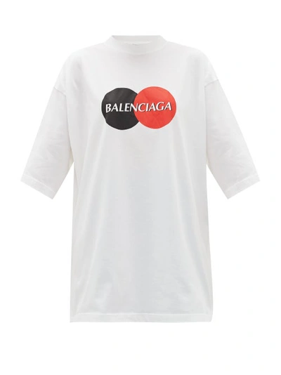 Balenciaga Logo-print Cotton-jersey T-shirt In White