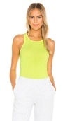 Pam & Gela Skinny Rib Tank In Highlight