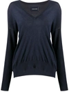 Zadig & Voltaire V-neck Jumper In Blue