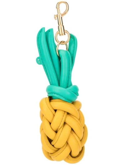 Anya Hindmarch Pineapple Keyring In Yellow