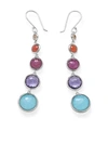 Ippolita Sterling Silver Lollipop Lollitini Multi-gemstone Drop Earrings In Multi/silver