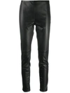 Ralph Lauren Eleanora Stretch-leather Leggings In Black