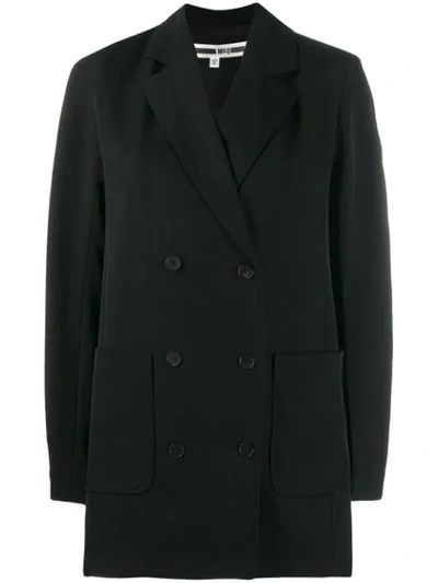 Mcq By Alexander Mcqueen Double Breasted Blazer In Black