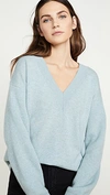 Rag & Bone Logan V-neck Cashmere Sweater In Blue