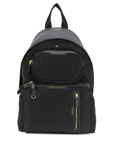 Anya Hindmarch Multi Pocket Backpack In Black