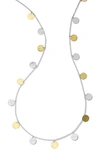 Ippolita 18k Gold & Sterling Silver Classico Hammered Disc Statement Necklace, 33 In Gold And Silver