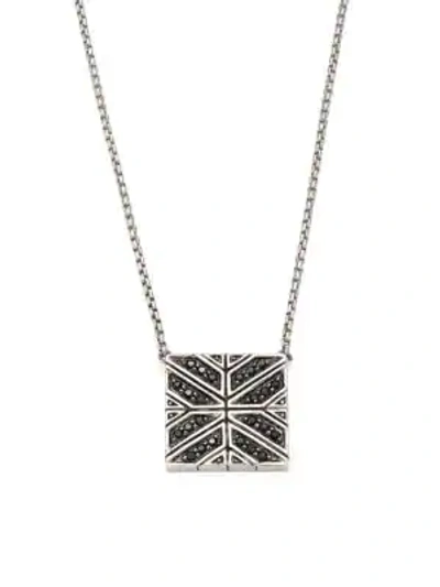 John Hardy Modern Chain Black Sapphire & Sterling Silver Pendant Necklace