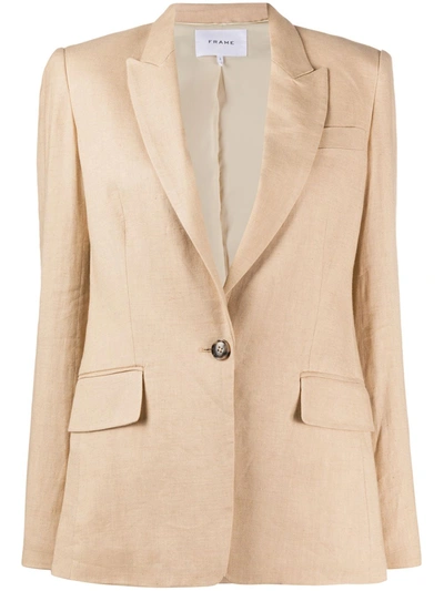 Frame Classic Fitted Blazer In Neutrals
