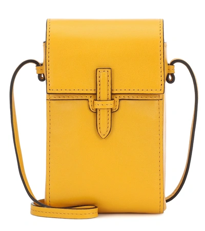 Hunting Season The Crossbody Pouch Leather Bag In Yellow