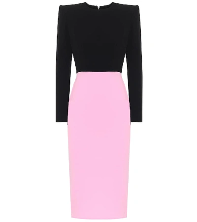 Alex Perry Darley Stretch-crêpe Midi Dress In Pink