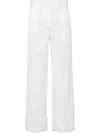 Prada Wide-leg Trousers In White