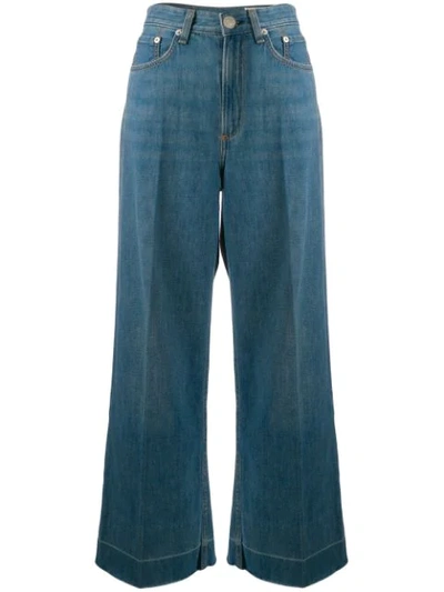 Rag & Bone Ruth High-rise Wide-leg Jeans In Blue