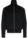 Tom Ford Jersey Zip-up Sweatshirt In Black