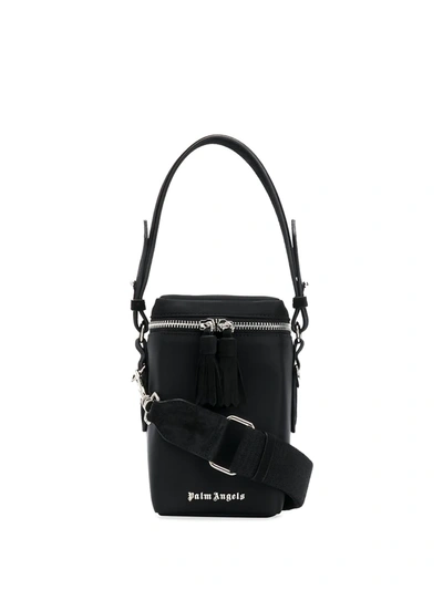 Palm Angels Nylon Top Handle Box Bag In Black