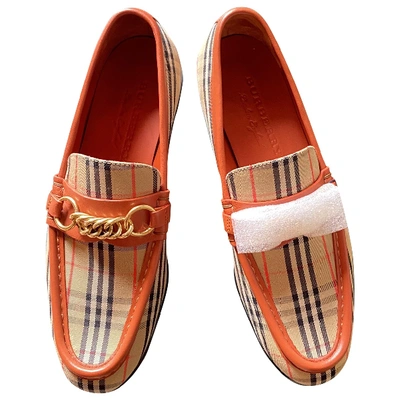 Pre-owned Burberry Leather Flats